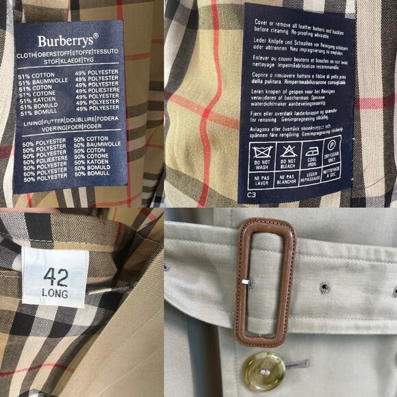 Burberry Beige Westminster Heritage Trench Coat Nova Check Removable No Liner - Picture 8 of 13